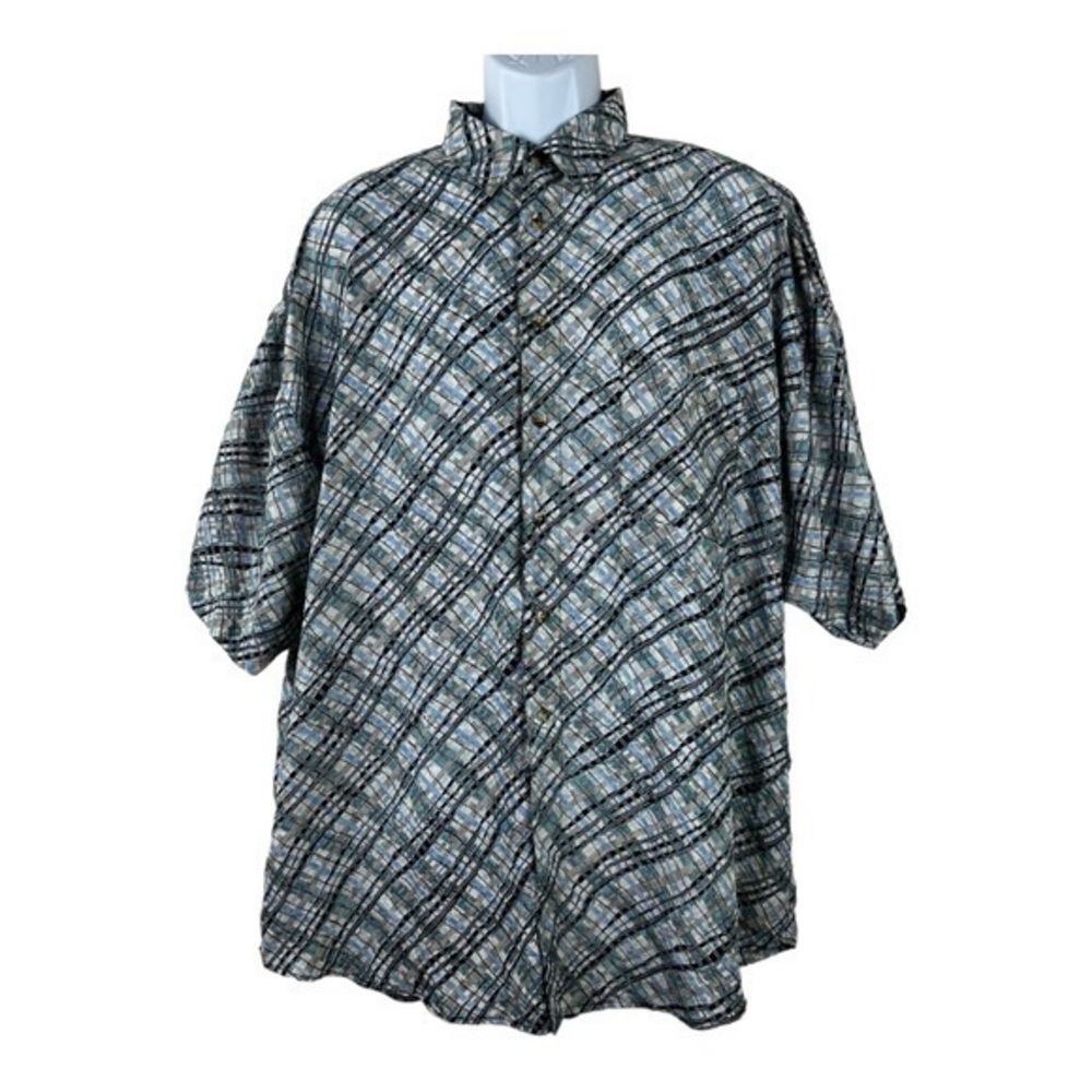 Chereskin Men Casual Shirt Buttons Down Silk Sz XXL